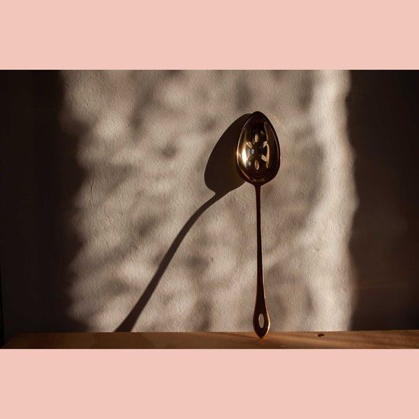 Gestura 00 Slotted Kitchen Spoon Gold