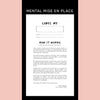 Mental Mise En Place Journal